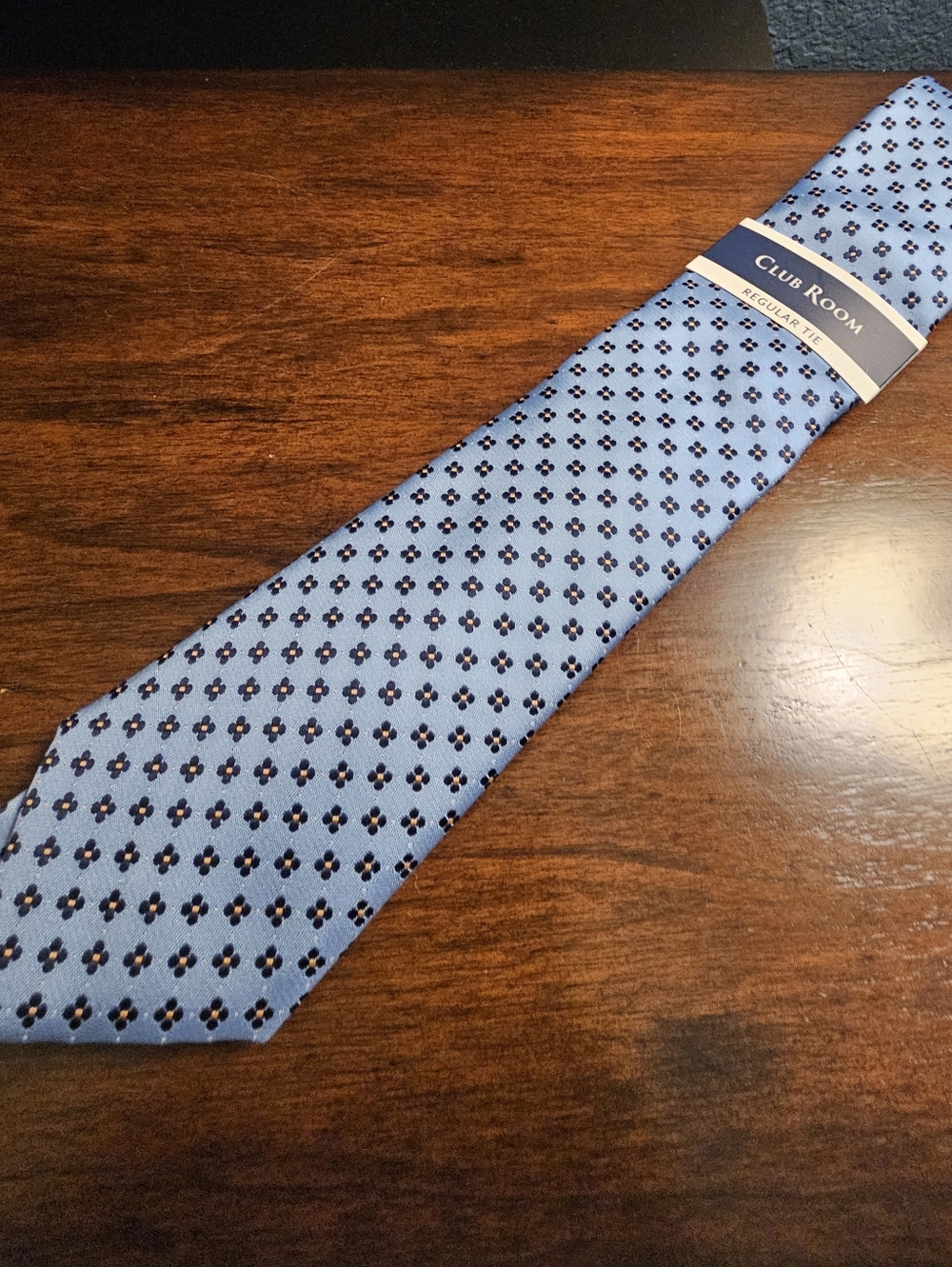 Club Room Sky Blue Geometric Men's Tie